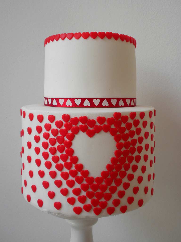 eventos San Valentín tartas con fondant