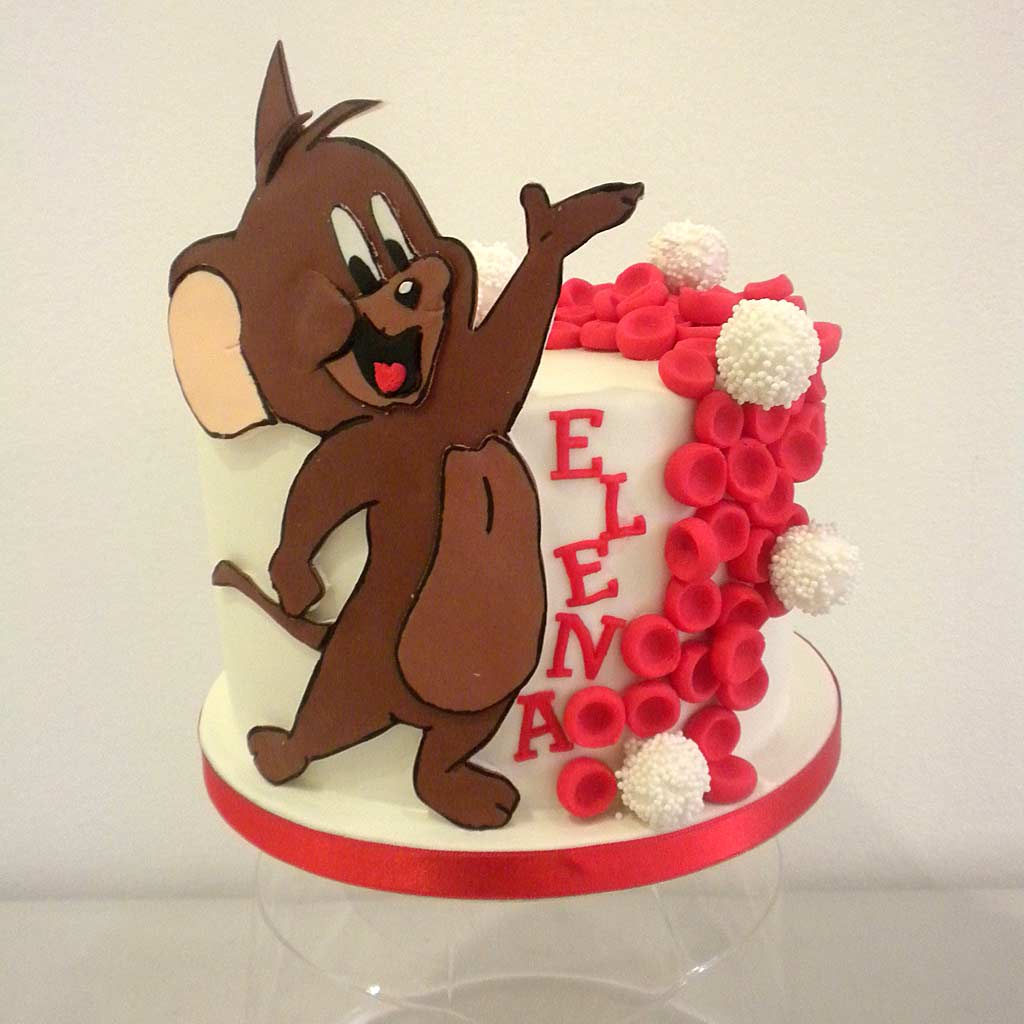 tartas con fondant Tom y Jerry