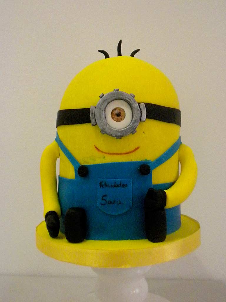 Tartas con fondant Minion