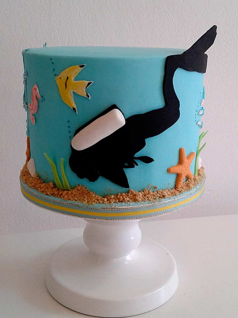 tartas fondant mundo submarino