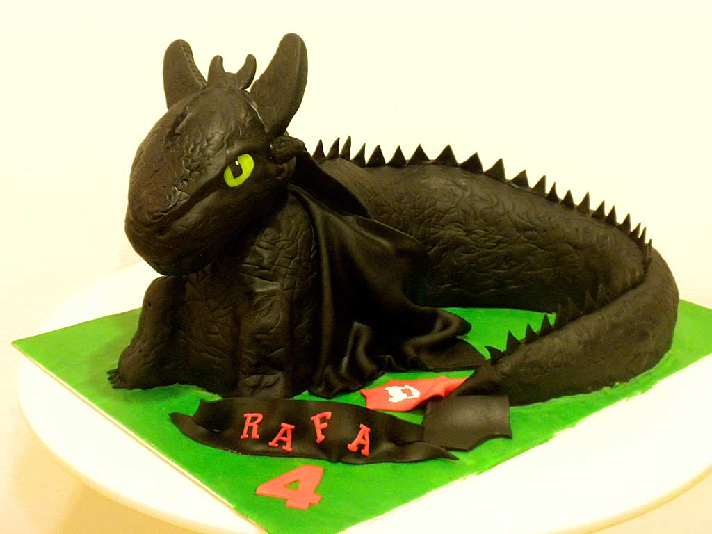 tarta de fondant dragón