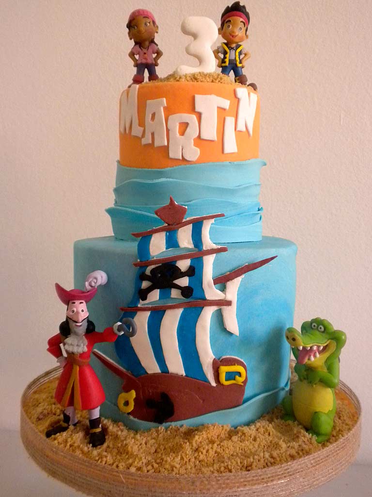 tartas con fondant Jake y los piratas de Nunca Jamás