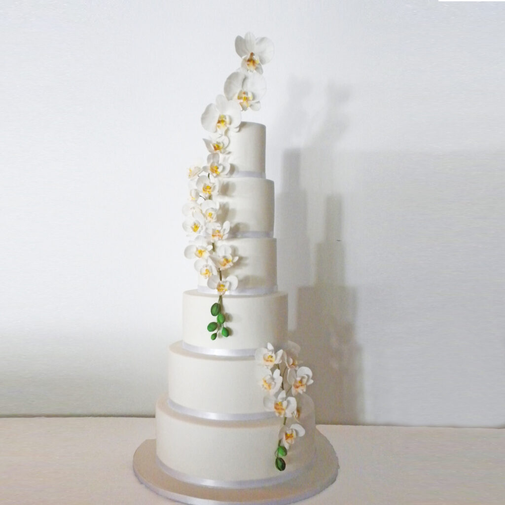 tarta boda orquídeas